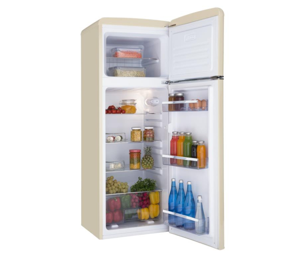 Lodówka Amica KGC15635B 144cm Beżowa Retro SlimSize Górny Zamrażalnik 206L - 1014605 - zdjęcie 5